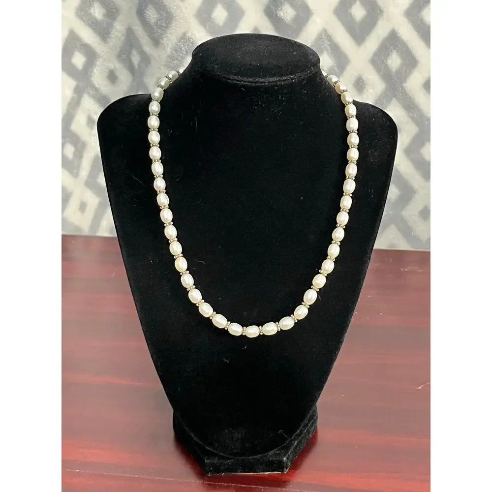VTG Baroque Luminous Pearl Beaded Necklace Coquette Old Money